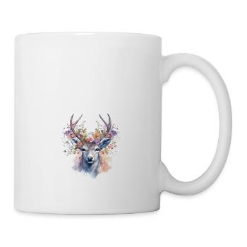 Ersatz Dirndl Hirschgeweih Hirsch - Tasse - Weiß - Rechts