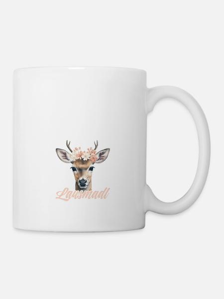 Lausmadl Mädchen Damen Trachtenshirt Kind Madl - Tasse - Weiß