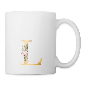 l Monogramme Floral personnalisable - Mug blanc - blanc - Droite
