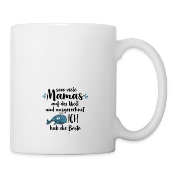 So viele Mamas auf der Welt Muttertag Geschenk - Tasse - Weiß - Rechts