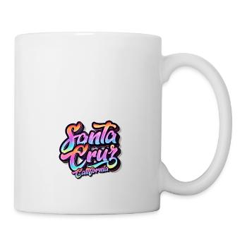 Santa Cruz Californie vintage rétro surfing ville - Mug blanc - blanc - Droite