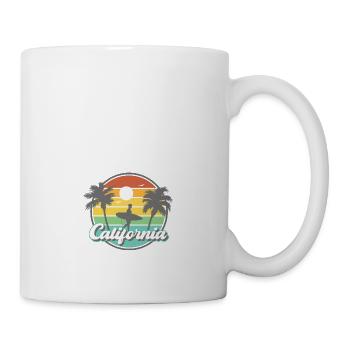 California Retro Surfer Palm Beach Vacances - Mug blanc - blanc - Droite
