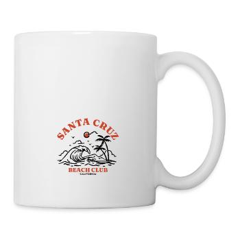 Santa Cruz Californie vintage rétro surfing ville - Mug blanc - blanc - Droite