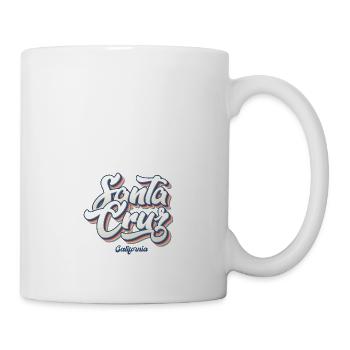 Santa Cruz Californie vintage rétro surfing ville - Mug blanc - blanc - Droite
