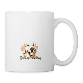 Golden Retriever Labrador Dog Life is Golden - Mug - white - Right