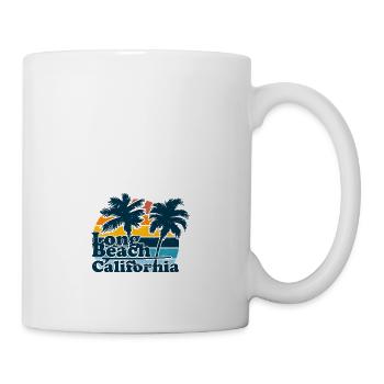California Retro Surfer Palm Beach Vacances - Mug blanc - blanc - Droite