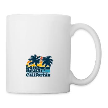 California Retro Surfer Palm Beach Vacances - Mug blanc - blanc - Droite