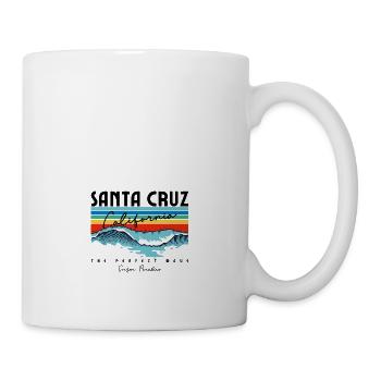 Santa Cruz California vintage retro Surfing - Tasse - Weiß - Rechts