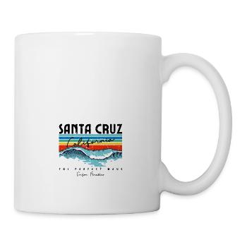 Santa Cruz Californie vintage rétro Surf - Mug blanc - blanc - Droite