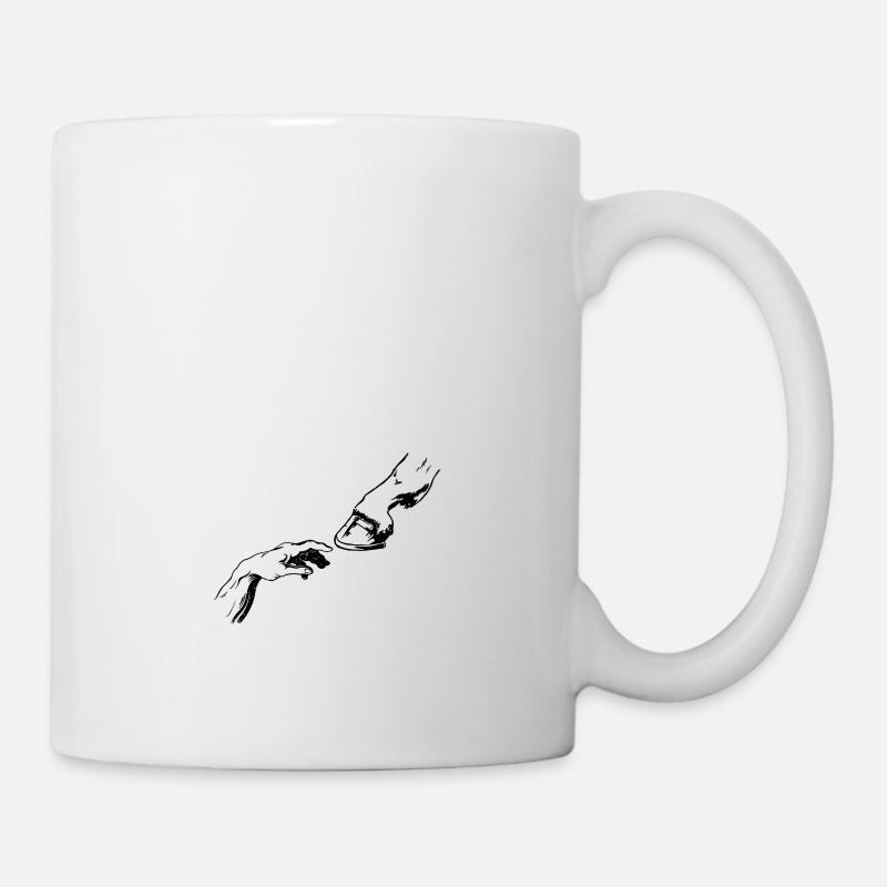 Pferd Huf Hand Pferdeliebhaber Geschenke Reiten - Tasse - Weiß