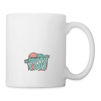 Santa Cruz Californie vintage rétro surfing ville - Mug blanc - blanc - Droite