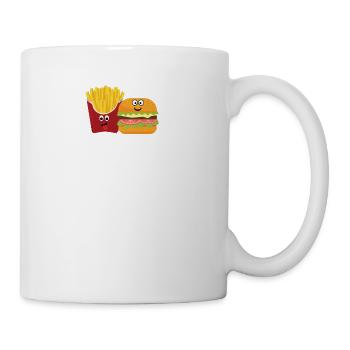 Pommes und Burger Best friends forever - Tasse - Weiß - Rechts