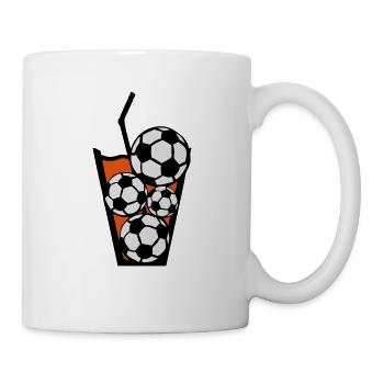 Glasdrinkglas trinken Fußballfußball - Tasse - Weiß - Rechts