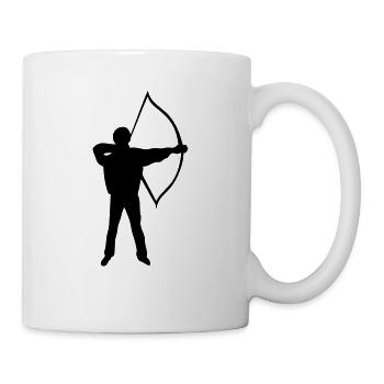 Bogenschießen Bogenschießen Logo - Tasse - Weiß - Rechts