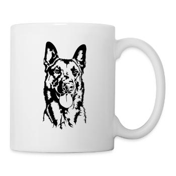 Belge Malinois Portrait Chien Chiens Wilsigns - Mug blanc - blanc - Droite