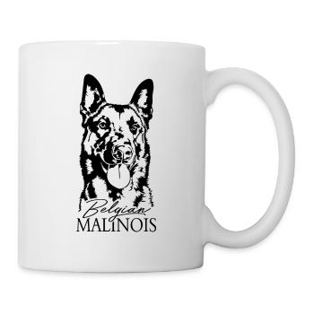 Belge Malinois Portrait Chien Chiens Wilsigns - Mug blanc - blanc - Droite
