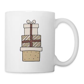 Boîte de Noël - Mug blanc - blanc - Droite