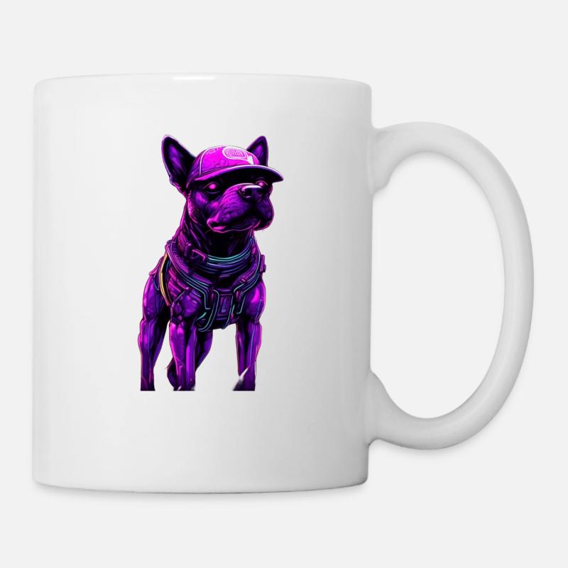 Bulldog Neon - Mug - white