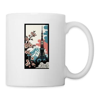 Tokyo Poster - Tasse - Weiß - Rechts