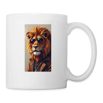 Cooler Löwe - Tasse - Weiß - Rechts