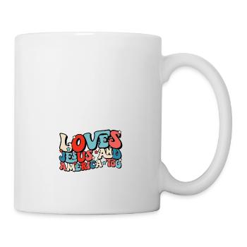 Aime Jésus et l’Amérique trop chrétien motive - Mug blanc - blanc - Droite