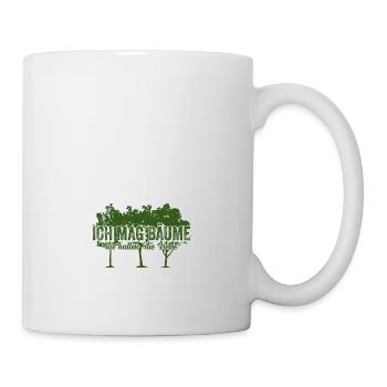 Ich mag Bäume die halten die Fresse - Sprüche - Tasse - Weiß - Rechts
