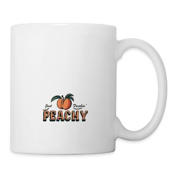 juste pêche - peach fruit dicton - Mug blanc - blanc - Droite