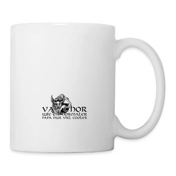 Fathor Vathor Vater Thor Hammer Vatertag Geschenk - Tasse - Weiß - Rechts