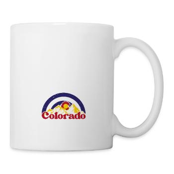 Colorado State USA Berge Wandern Urlaub retro - Tasse - Weiß - Rechts
