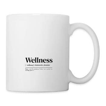 Wellness Definition Ruhe Entspannung Deko - Tasse - Weiß - Rechts