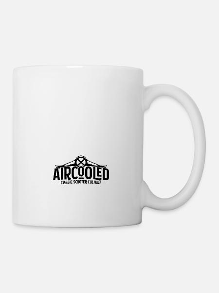 Aircooled Zwei Takt Blech Roller Scooter Wespe - Tasse - Weiß
