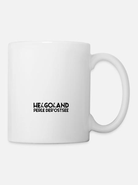 Helgoland Perle der Ostsee lustig Sylt - Tasse - Weiß