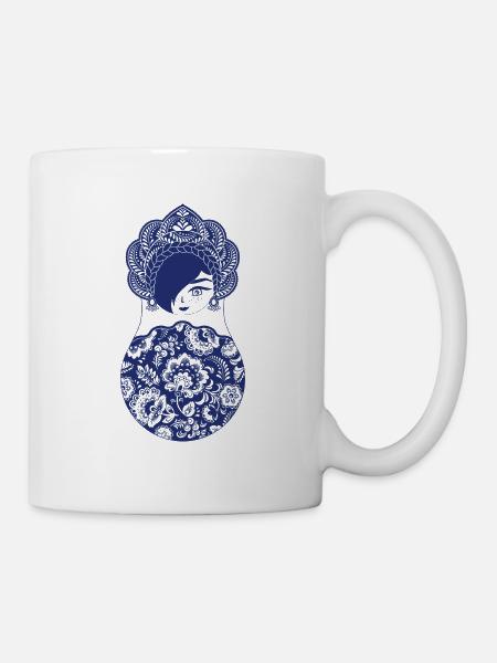 Matroschka Katharina - Tasse - Weiß