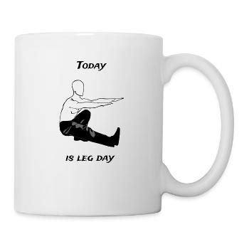 Kniebeuge, calisthenics, street workout, Fitness - Tasse - Weiß - Rechts