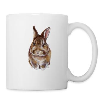 doux lapin Aqurell - Mug blanc - blanc - Droite