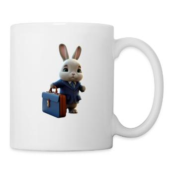 Business Rabbit - Tasse - Weiß - Rechts