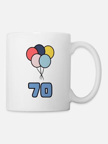 70. 70 YEARS. 70TH ANNIVERSARY. BIRTHDAY 70 YEARS. - Mug - white