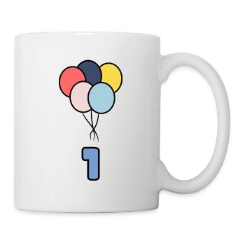 1. 1 AN. 1er ANNIVERSAIRE. ANNIVERSAIRE 1 AN - Mug blanc - blanc - Droite