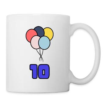 10. 10 YEARS. 10th ANNIVERSARY. ANNIVERSARY 10 YEARS. - Mug - white - Right