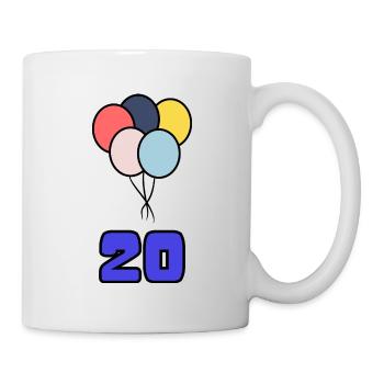 20. 20 YEARS. 20TH ANNIVERSARY. BIRTHDAY 20 YEARS. - Mug - white - Right