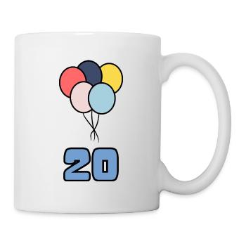 20. 20 YEARS. 20TH ANNIVERSARY. BIRTHDAY 20 YEARS. - Mug - white - Right