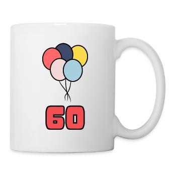 60. 60 ANS. 60e ANNIVERSAIRE. ANNIVERSAIRE 60 ANS. - Mug blanc - blanc - Droite
