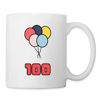 100. 100 ANS. 100e ANNIVERSAIRE. ANNIVERSAIRE 100 - Mug blanc - blanc - Droite
