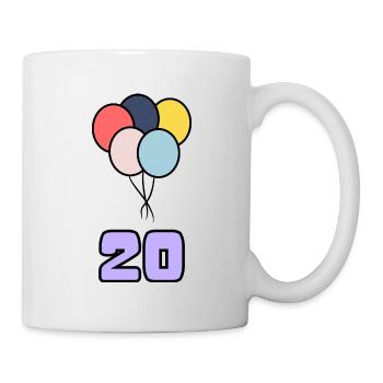 20. 20 YEARS. 20th ANNIVERSARY. 20TH ANNIVERSARY. - Mug - white - Right