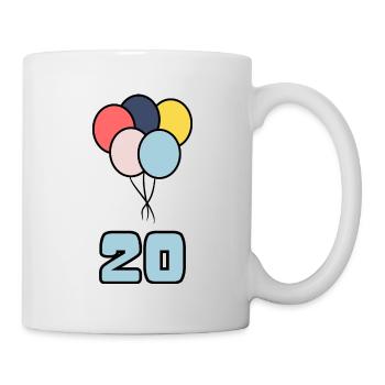 20. 20 YEARS. 20th ANNIVERSARY. 20TH ANNIVERSARY. - Mug - white - Right