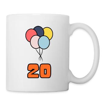 20. 20 YEARS. 20th ANNIVERSARY. 20TH ANNIVERSARY. - Mug - white - Right
