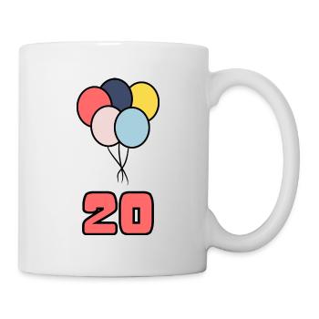 20. 20 YEARS. 20th ANNIVERSARY. 20TH ANNIVERSARY. - Mug - white - Right