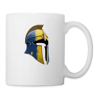 Spartanischer Helm - Tasse - Weiß - Rechts