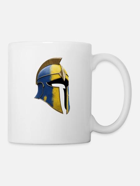 Spartanischer Helm - Tasse - Weiß