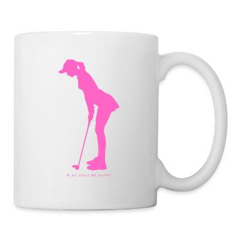 Play Golf Be Happy - Girl Putter - Tasse - Weiß - Rechts